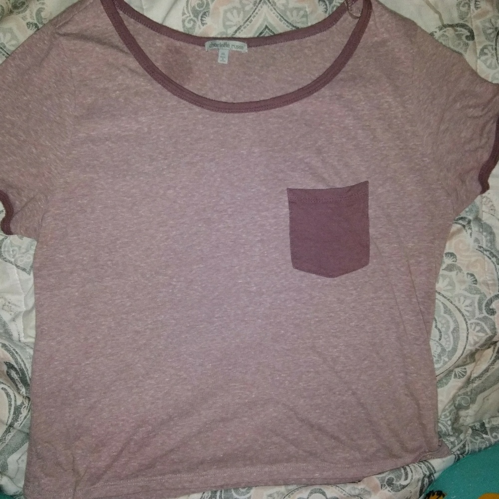 Pinkish brown crop top